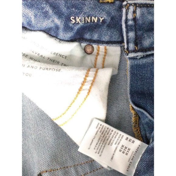 American Eagle Skinny Air flex+ Men’s Jean Size 30x30 Distressed - Picture 6 of 6